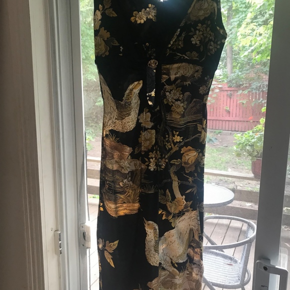 Roberto Cavalli Flower Yellow and Black dress - Picture 2 of 3